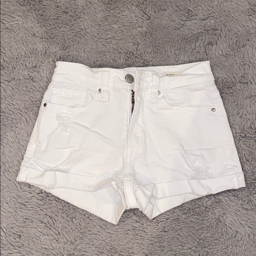 pacsun white jean shorts